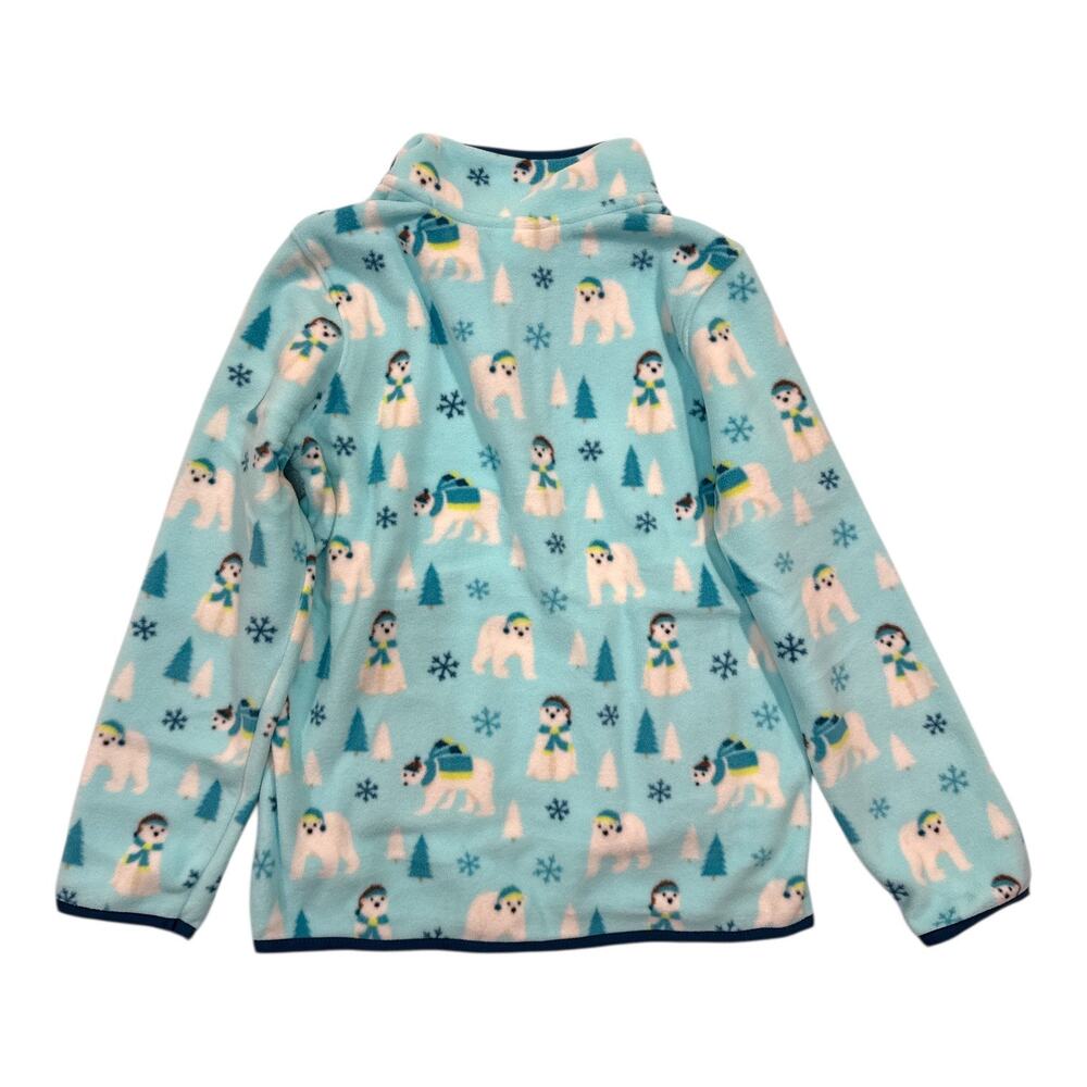 Gymboree Polar Bear Fleece Quarter Zip Pullover Kids Size 10 NWT Blue - Picture 3 of 7